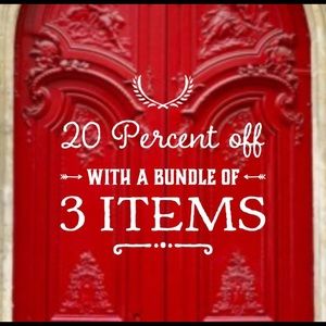 20% off with a bundle of three or more items!